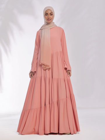 Slant & Style Peach Pink Abaya